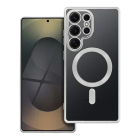 ELECTRO MAG COVER dėklas telefonui suderinamas su Magnetiniu MagSafe SAMSUNG S25 Ultra sidabrinė
