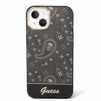 Guess GUHCP14MHGBNHK iPhone 14 Plus 6.7 "juodas/juodas kietas dėklas Bandana Paisley