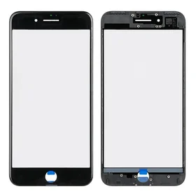 LCD stikliukas Apple iPhone 7 Plus su rėmeliu ir OCA juodas V2 ORG