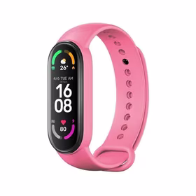 Silikoninis dirželis XIAOMI Mi Band 5 / 6 / 7 apyrankei rožinis (06)