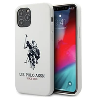 US Polo USHCP12MSLHRWH iPhone 12/12 Pro 6,1" baltas Silicone kolekcija