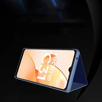 Clear View Case dėklas telefonui Realme C31 atverčiamas dėklas juodas