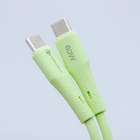 FORCELL F-ENERGY C347 kabelis Type C į Type C QC4.0 PD 5A 100W Silikoninis 1 m žalias