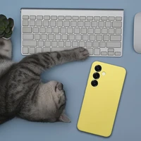 Silikoninis 2mm dėklas telefonui SAMSUNG S26 Ultra, suderinamas su MagSafe, citrininės spalvos