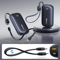 Baseus EnerFill FC21 QPow3 Ultra 10000mAh 22.5W PD Išorinė baterija su skaitmenine indikacija ir nuimamą kabelį - juoda