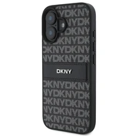 DKNY tekstūrinio rašto dryžuotas dėklas telefonui iPhone 16 - juodas