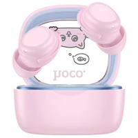 HOCO belaidės ausinės Bluetooth TWS vaikams EW111 rožinės