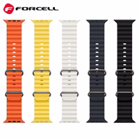 FORCELL F-DESIGN FA12 laikrodžio dirželis APPLE laikrodžiui 42 / 44 / 45 / 49 mm geltonas