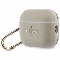 Guess Grained Classic Logo Hook dėklas for AirPods Pro 3 - auksinis