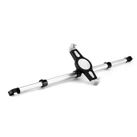 Automobilinis laikiklis dviem galvos atramoms (planšetėms 7"–11") sidabrinis
