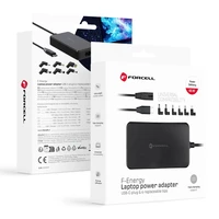 FORCELL F-ENERGY E856 universalus nešiojamojo kompiuterio įkroviklis 65W (6 adapteriai) juodas