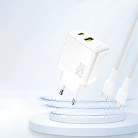 Dudao A26T GaN 25W USB-A, USB-C įkroviklis – baltas