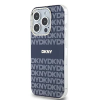 DKNY IML Mono ir juostelės Magnetinis dėklas iPhone 15 Pro Max - mėlyna