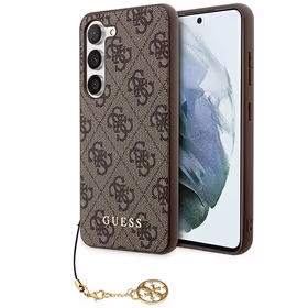 Guess 4G Charms Collection dėklas telefonui Samsung Galaxy A35 - rudas