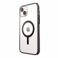 Speck Presidio Perfect-Clear with Impact Geometry + MagSafe - iPhone 15 Plus / 14 Plus dėklas with MICROBAN Coating (Clear / juodas)