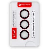 Forcell Premium kameros objektyvo grūdintas stiklas - Samsung Galaxy S25 Plus koralų raudona