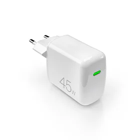 Puro Super Mini 45W PD GaN USB-C sieninis įkroviklis - baltas