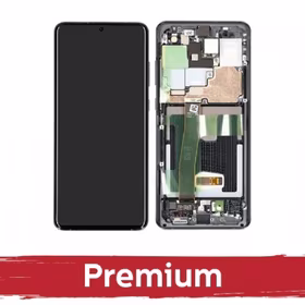 LCD ekranas suderinamas su Samsung G988 S20 Ultra su rėmeliu / Cosmic Grey / OEM