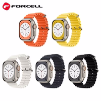 FORCELL F-DESIGN FA12 laikrodžio dirželis APPLE laikrodžiui 42 / 44 / 45 / 49 mm geltonas