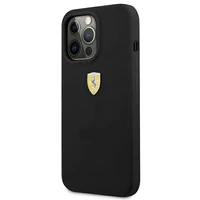 Ferrari FESSIHCP13LBK iPhone 13 Pro / 13 6.1" juodas/juodas kietas dėklas silikoninis