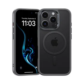 Benks Magnētinis Mist dėklas su metalo rėmu iPhone 16 Pro Max pilkas