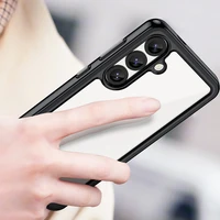 Kosmoso dėklas Samsung Galaxy S25 Edge su lanksčiu rėmu - juodas