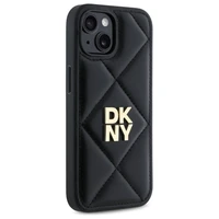 DKNY Quilted Stack Logo dėklas telefonui iPhone 15 - juodas