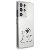 Karl Lagerfeld Choupette Fun Dėklas Samsung Galaxy S21 Ultra - Permatomas