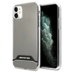 AMG Electroplate juodas ir baltas dėklas iPhone 11 / XR 6.1" - skaidrus