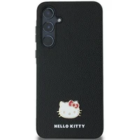 Hello Kitty Metal Logo Kitty Head dėklas telefonui skirtas Samsung Galaxy A55 - juodas