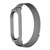 METAL dirželis XIAOMI Mi Band 5 / 6 sidabrinis (02)