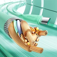 Joyroom Multi-Color Series S-A34 USB-A / USB-C 100W kabelis 1m - žalias