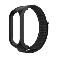 Nailoninis dirželis XIAOMI Mi Band 5 / 6 / 7 juodas (05)