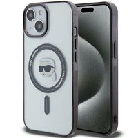 Karl Lagerfeld KLHMP15MHKHNOTK iPhone 15 Plus 6.7" skaidrus kietas dėklas IML Karl's Head MagSafe