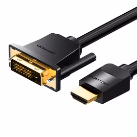 HDMI į DVI (24+1) kabelis Vention ABFBJ, 5 m, 4K 60Hz/1080P 60Hz (juodas)