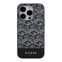 Guess GCube Stripes Magnetinis dėklas telefonui iPhone 15 Pro - juodas