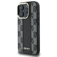 DKNY Languotas raštas magnetinis iPhone 16 Pro dėklas - juodas