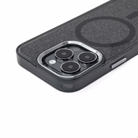 Blizgus dėklas MagSafe iPhone 16 Plus - juodas su blizgučiais