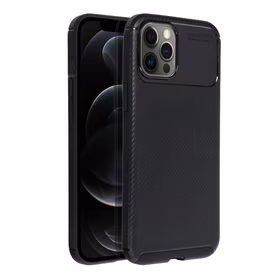 Dėklas telefonui CARBON PREMIUM IPHONE 12 Pro Max juodas