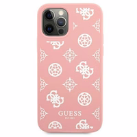Guess GUHCP12LLSPEWPI iPhone 12 Pro Max 6.7" rožinis/rožinis kietas dėklas Peony kolekcija