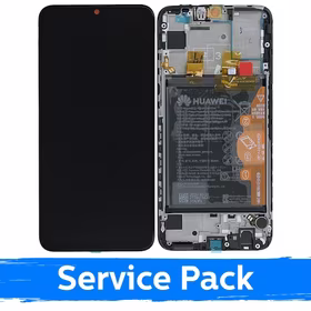 Ekranas skirtas Huawei P Smart 2019 juodas su rėmeliu (Service Pack)