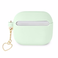 Guess GUA3LSCHSN AirPods 3 dėklas žalias silikoninis žavesio širdies kolekcija