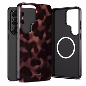 Tech-Protect Lamano MagSafe Dėklas for Samsung Galaxy S26 Ultra - rudas and juodas