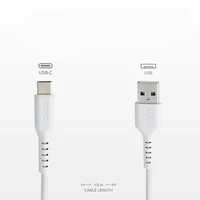 SBS TECABLEMICROC15W USB-A - USB-C kabelis 1,5 m - baltas