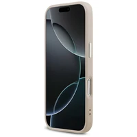 Guess Trikampio logotipo magnetinis dėklas iPhone 17 - rožinis