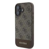 Guess 4G Bottom Stripe dėklas telefonui iPhone 16 - rudas