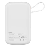 Išorinė baterija Baseus Qpow 10000mAh su integruotu USB-C laidu 22,5W Quick Charge SCP