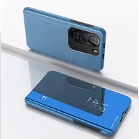 Dėklas telefonui Clear View Xiaomi Redmi K40 Pro+ / K40 Pro / K40 / Poco F3 - mėlynas