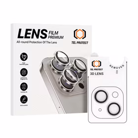 Apsauginis stiklas kameros lęšiams Tel Protect 3D Lens ant kameros Iphone 14/14 Plus/16e skaidrus (2 vnt.)