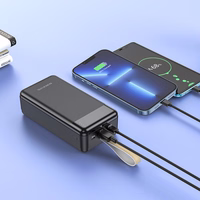 Išorinė baterija Power Bank Borofone BJ19B PD20W+QC3.0 30000mAh juoda